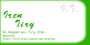 iren tiry business card